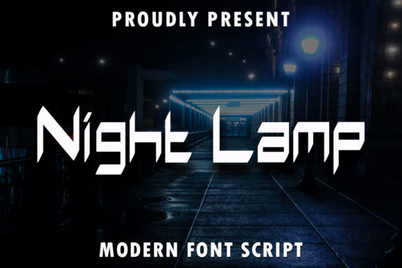Night Lamp Font: Modern Design for Makers